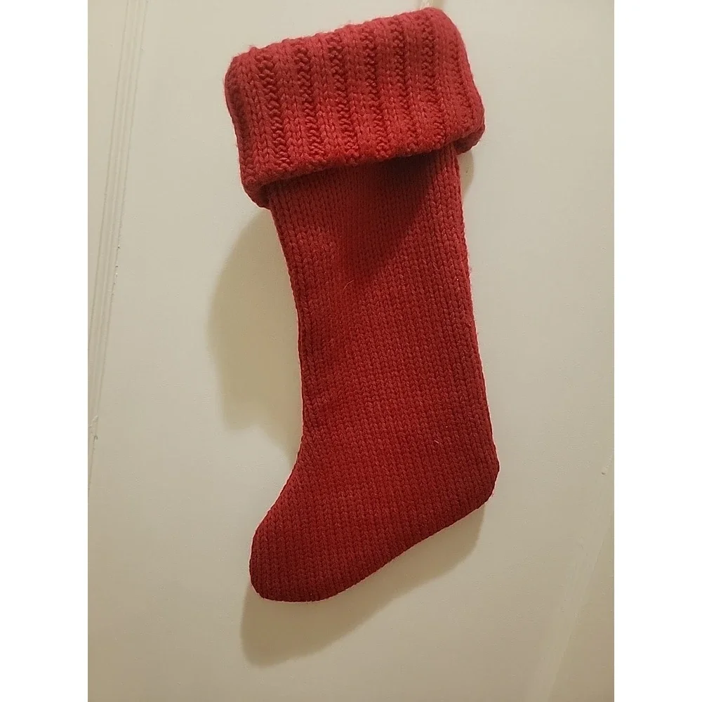 Target Wondershop‎ Red White G Monogram Sweater Knit Christmas Stocking.